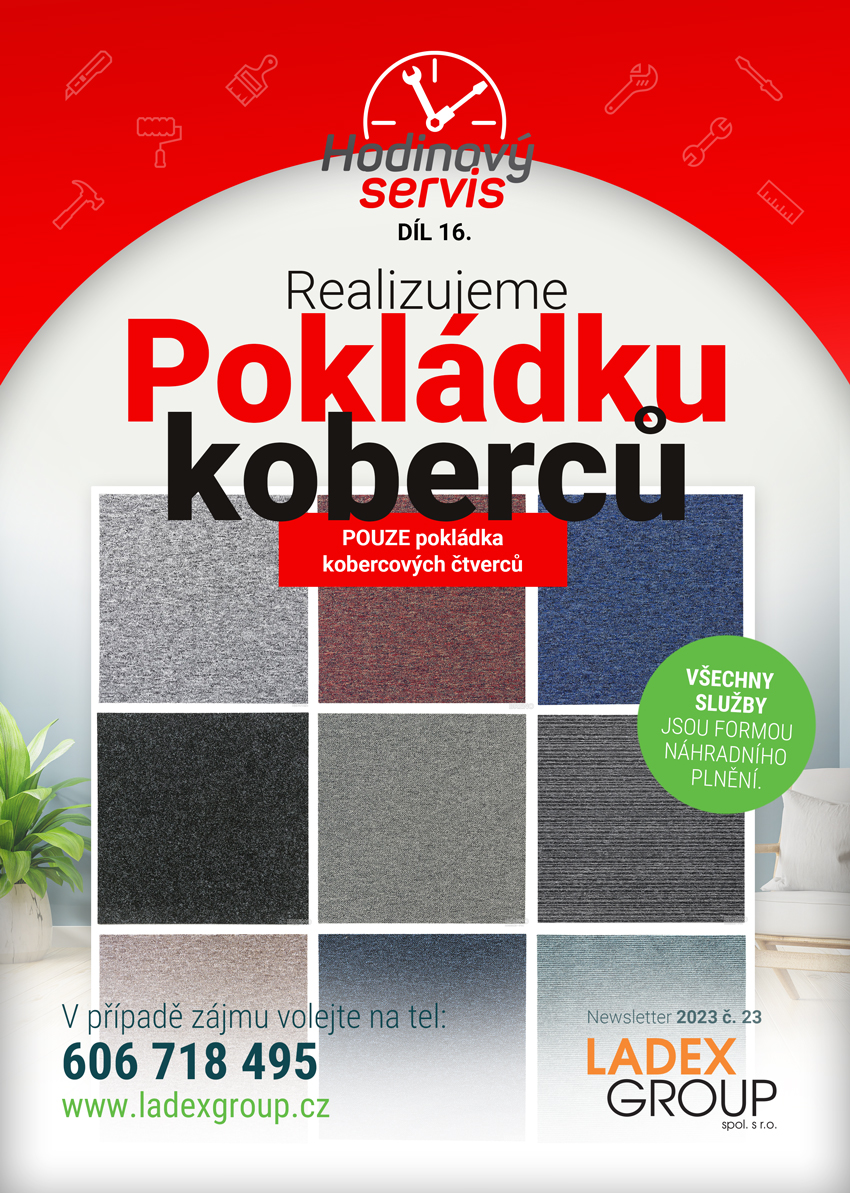 Hodinový servis - Pokládka koberců
