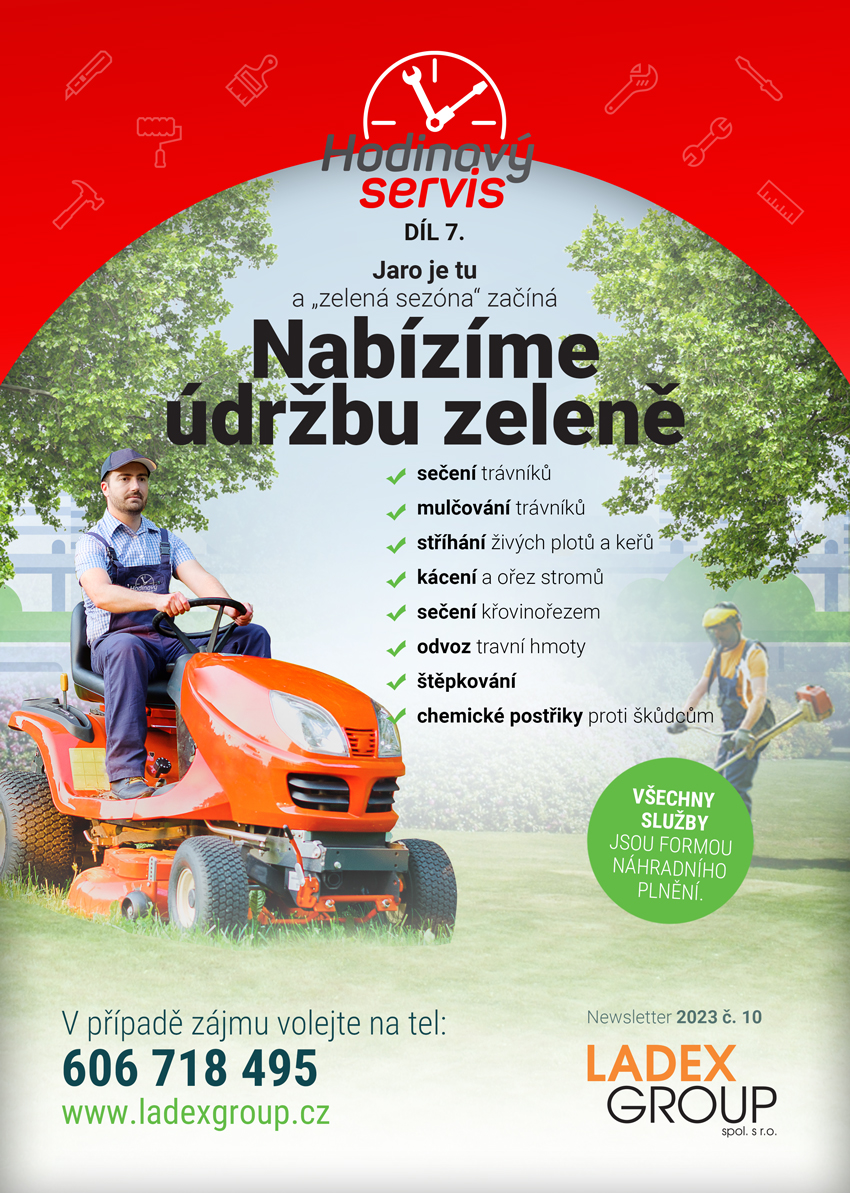 Hodinový servis - Údržba zeleně