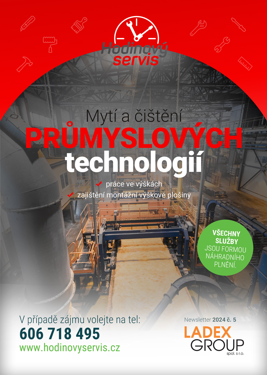 Mytí a čištění průmyslových technologií
